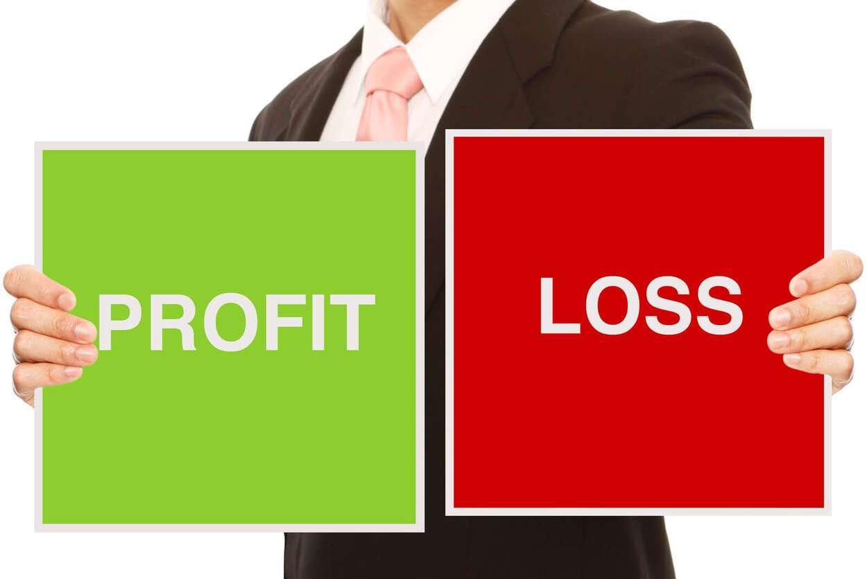 profit or loss sign